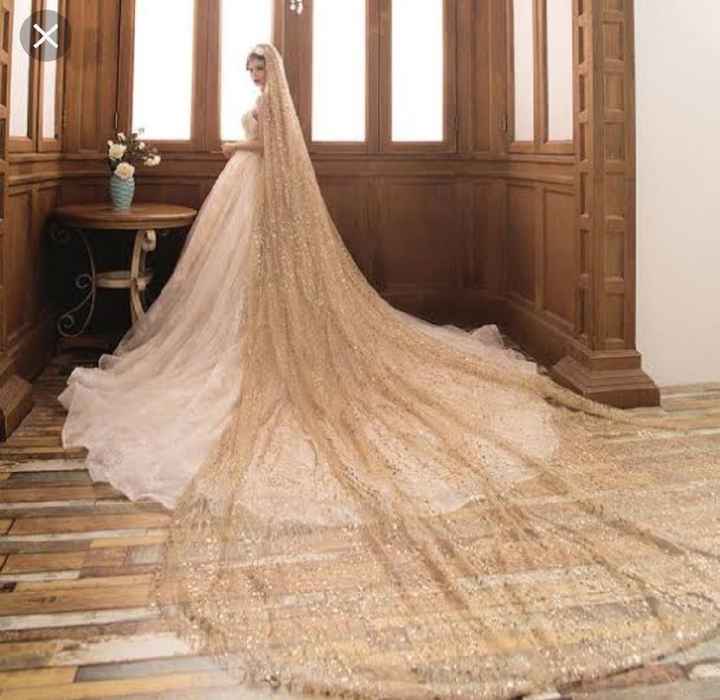 Velo con toque dorado - 8