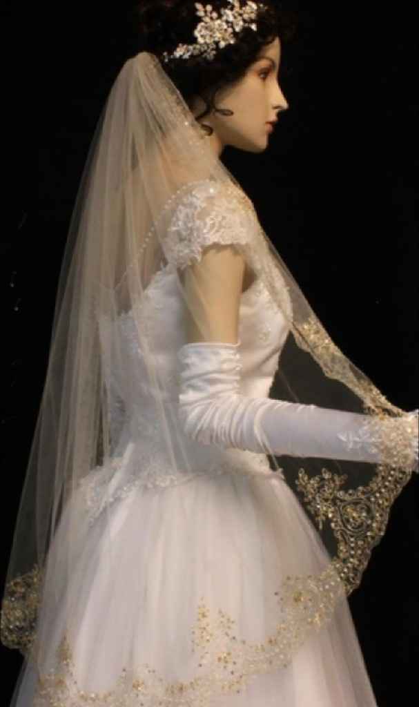 Velo con toque dorado - 11