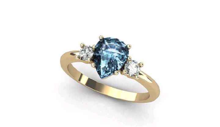 Anillo de compromiso de Zafiro - 5