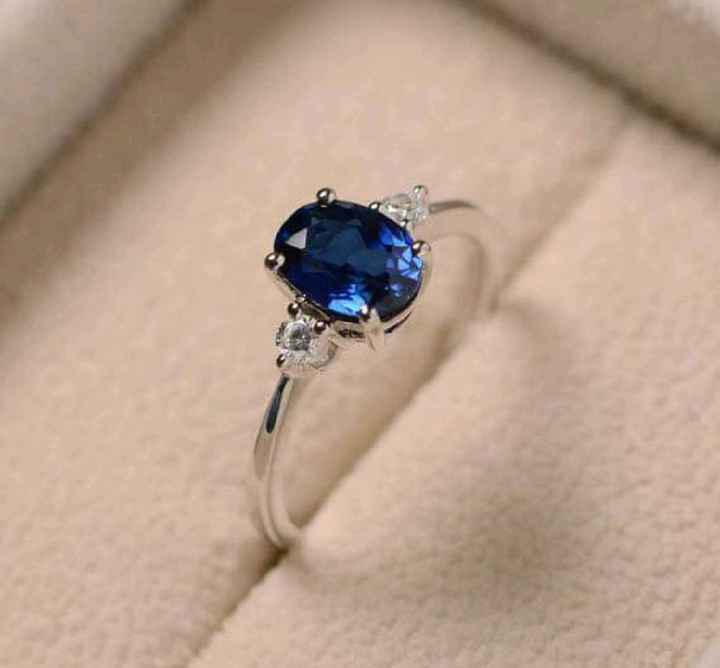 Anillo de compromiso de Zafiro - 8