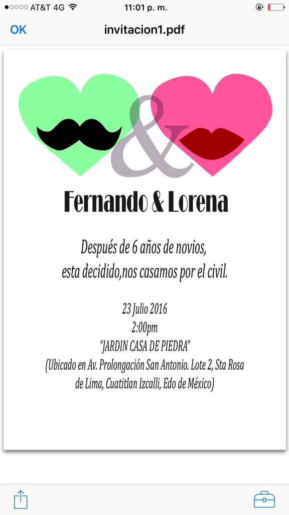 Como ven mi borrador... de mi invitación de mi boda civil??? - 1