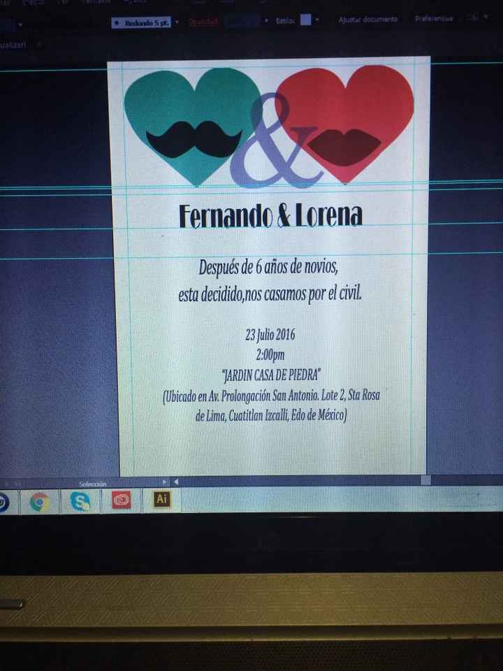 Como ven mi borrador... de mi invitación de mi boda civil??? - 2