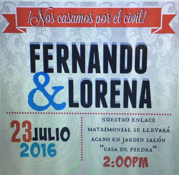 En pleno diseño de invitaciones - 1