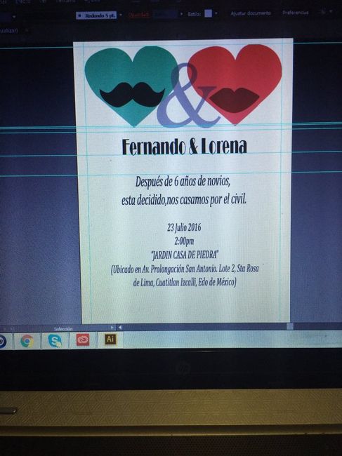 Como ven mi borrador... de mi invitación de mi boda civil??? - 2