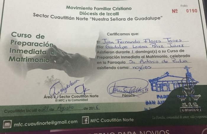 Ya tomamos nuestras platicas prematrimoniales!!! - 1