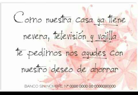 Como pedir de regalo efectivo - 2