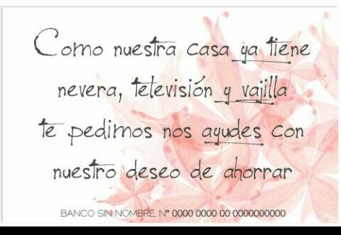 Como pedir de regalo efectivo - 2