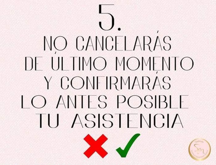 Los 10 mandamientos de los invitados!! 😊 - 6