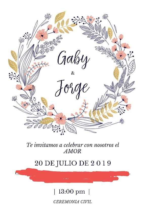 Invitaciones b Civil 🌺 - 3