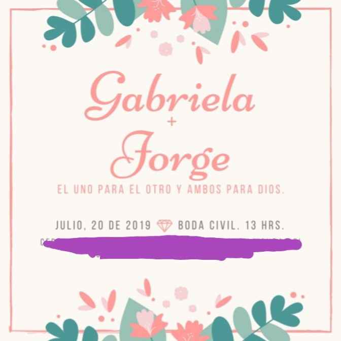 Invitaciones b Civil 🌺 - 7