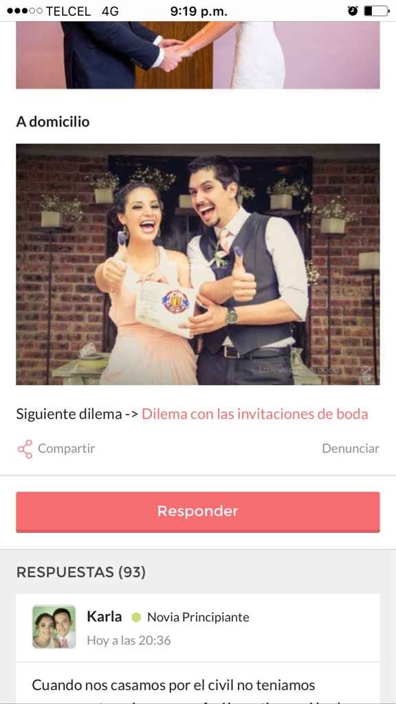Dilema con la boda civil - 1