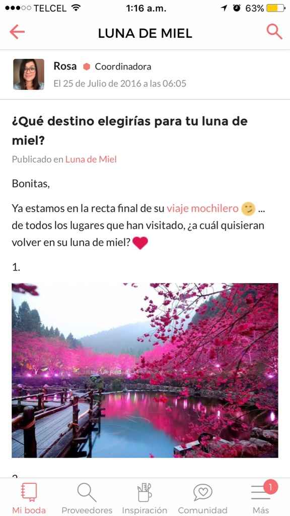 ¿Qué destino elegirías para tu luna de miel? - 1