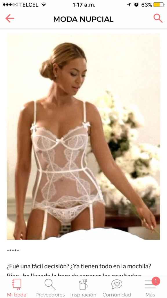 ¿Qué lencería de novia echarías en tu mochila? - 1