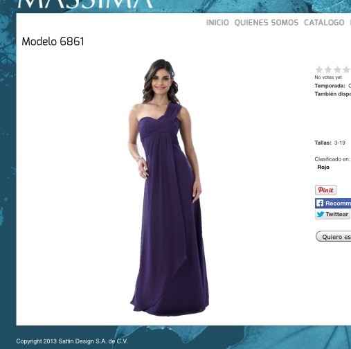 Vestido para damas 