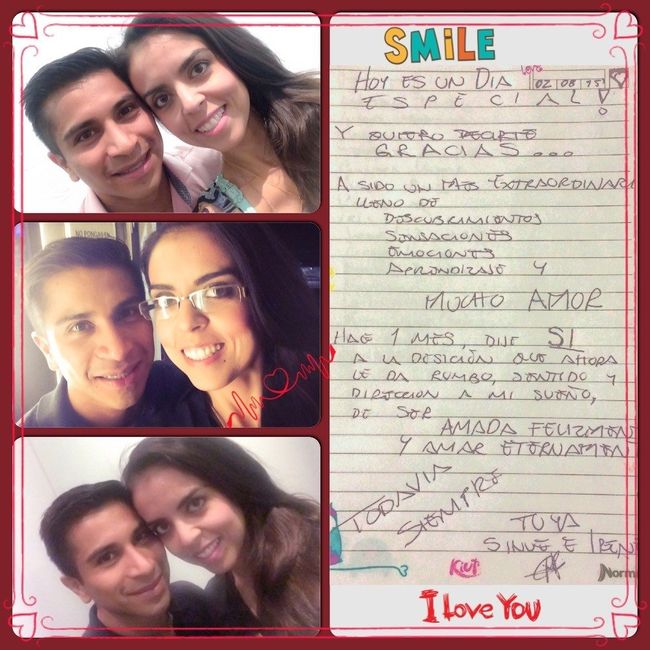 Cumplir un mes de novios a distancia...