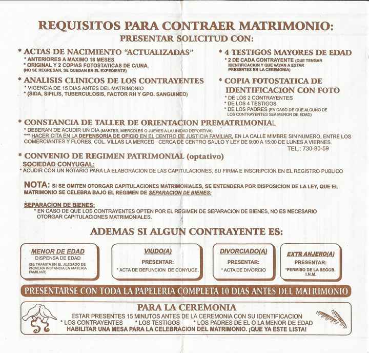 Requisitos para boda civil en COAHUILA