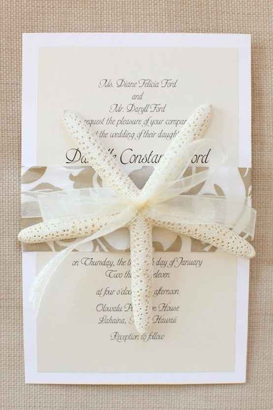 Invitación con estrella de mar