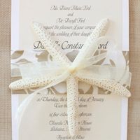 Invitación con estrella de mar