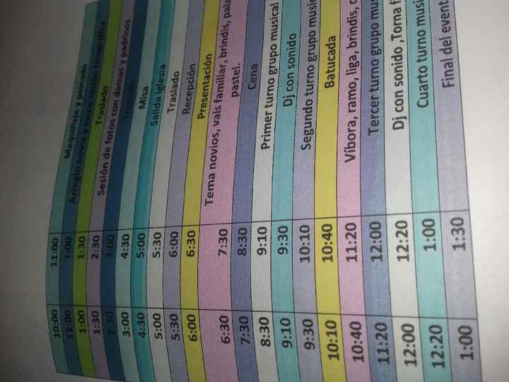 El itinerario de la boda - 1