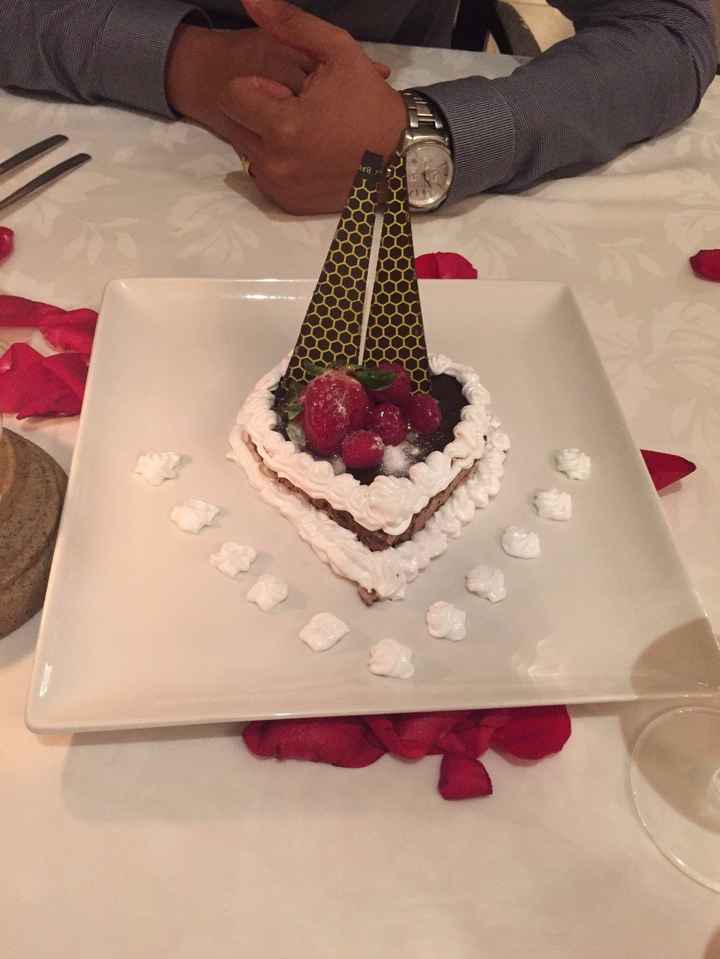 Postre de cena romantica