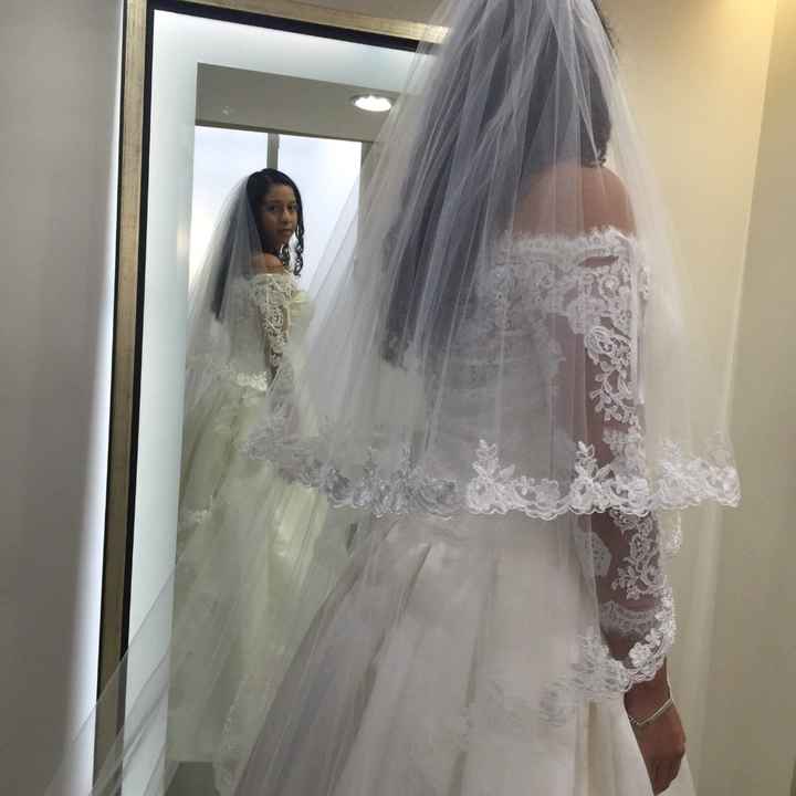 El mismo vestido con velo 