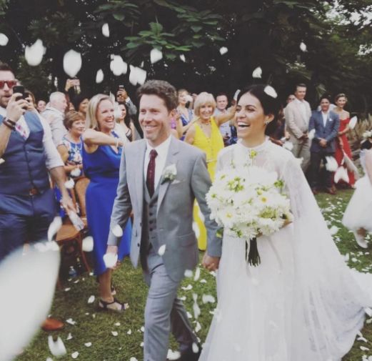Los novios después de dar el sí