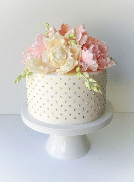 Pasteles de 1 piso: Sencillez y elegancia 4
