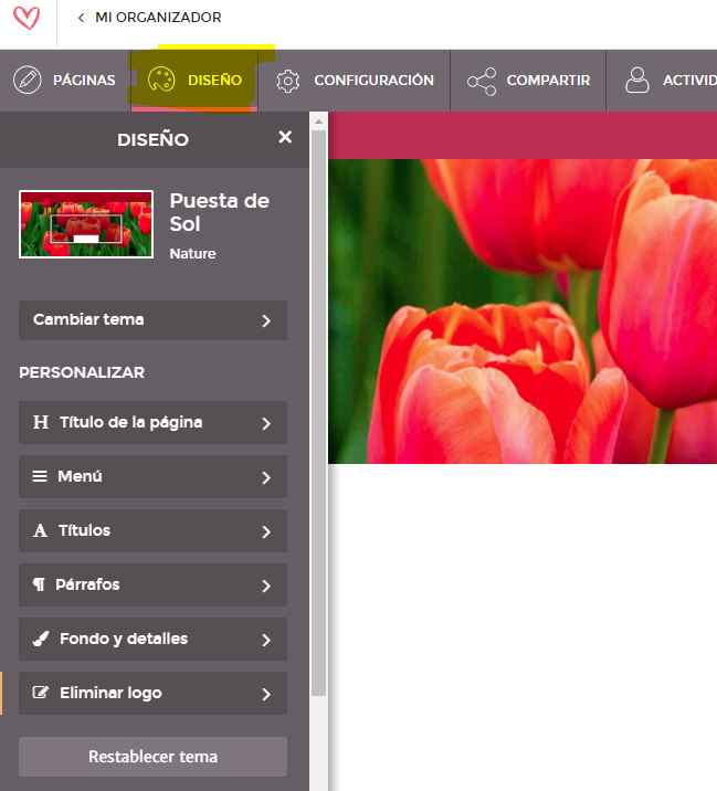 foto web de boda