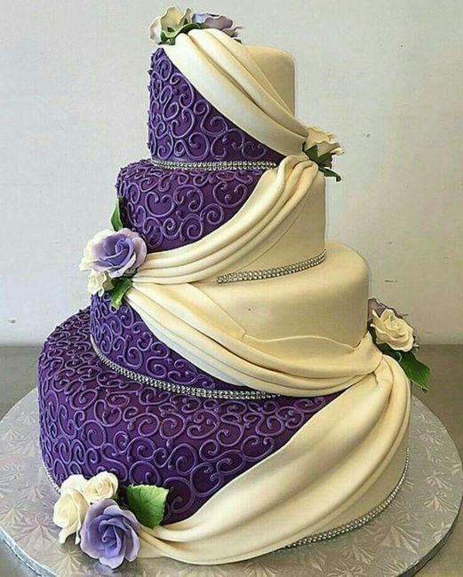 Pasteles para boda en color morado 5