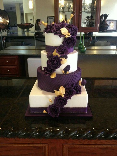 Pasteles para boda en color morado 8