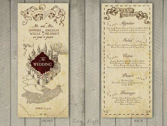 Invitaciones: Boda Harry Potter 4