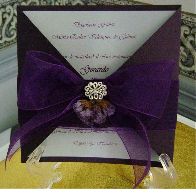Invitaciones: color morado ⭐😘 5