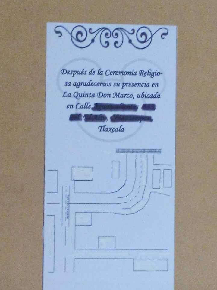 parte trasera invitación