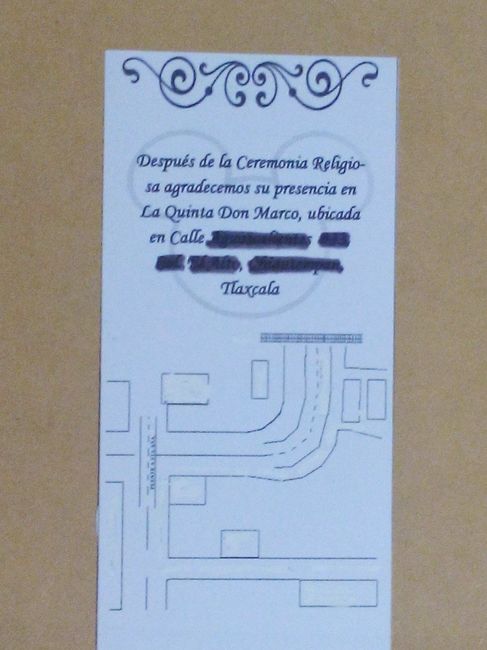 parte trasera invitación