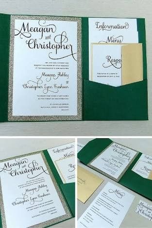 Chicas ayuda!!!! Ideas de invitaciones en verde esmeralda 23