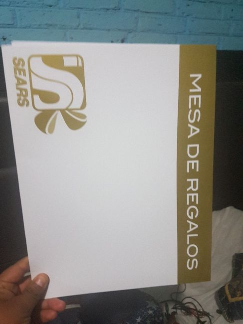 Mesa de regalos sears!!! - 1