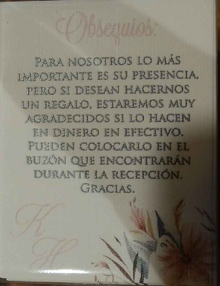 Pedir dinero en vez de regalos - 1