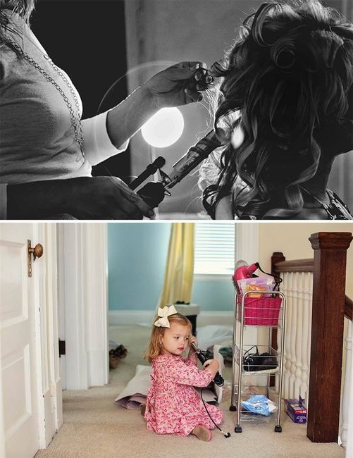 Papá recrea las fotos de su boda con su hija - 6