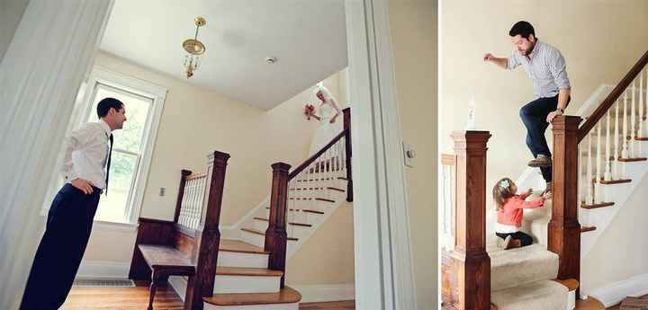 Papá recrea las fotos de su boda con su hija - 5