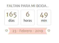 A tan solo 165 día de el gran día!! 