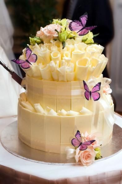 Pastel con mariposas