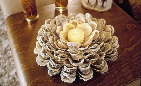 Centro de mesa con conchas