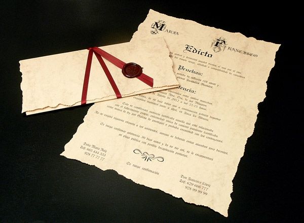 Invitacion pergamino