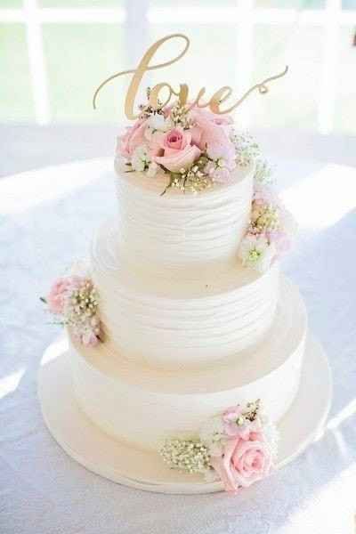 Pasteles de boda con flores 2