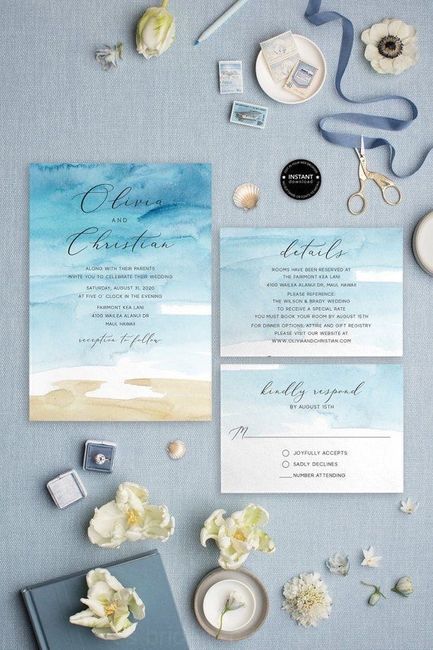 Como recomiendan la invitación si la boda sera en la playa? 18