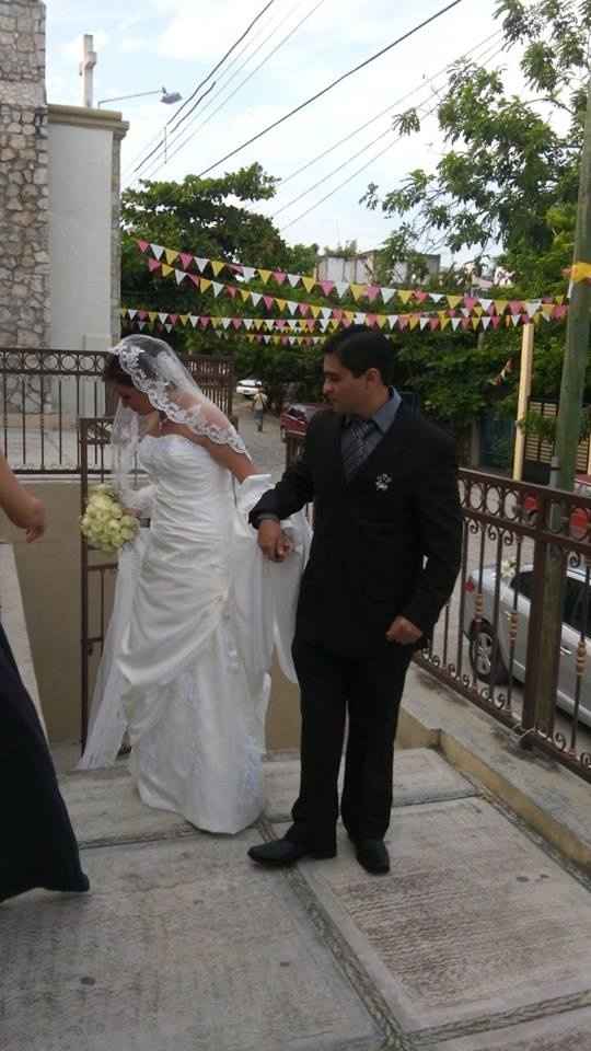 llegando a misa