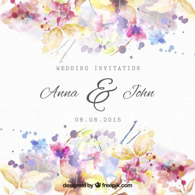 Invitación Acuarela