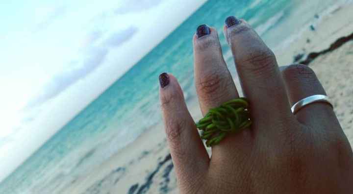 Anillo de algas, este fue mi primer anillo.