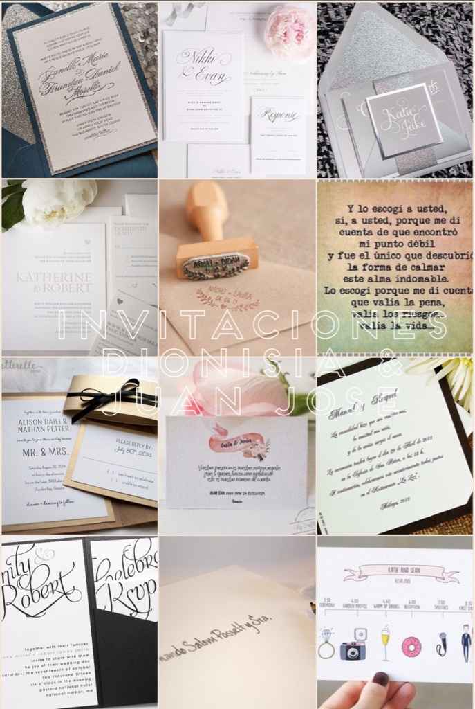 Nuestras invitaciones dionisia & juan josé - 1