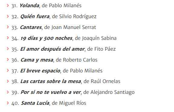 Canciones - Banquete